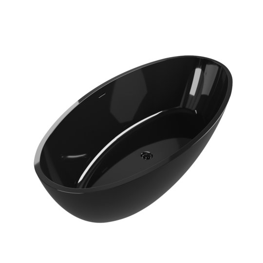 Ванна отдельностоящая 165x80xH52,5 см, искусственный камень Flaminia App, Black (AP165VNE) Flaminia Овальные