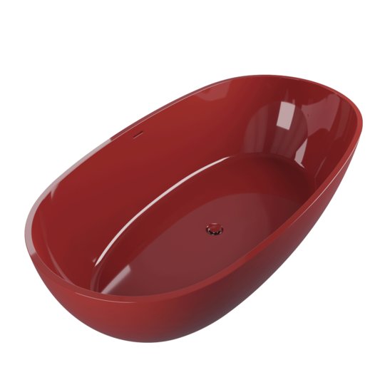 Ванна отдельностоящая 176x91xH52,5 см, искусственный камень, Flaminia App, Red (AP176VRC) Flaminia Овальные
