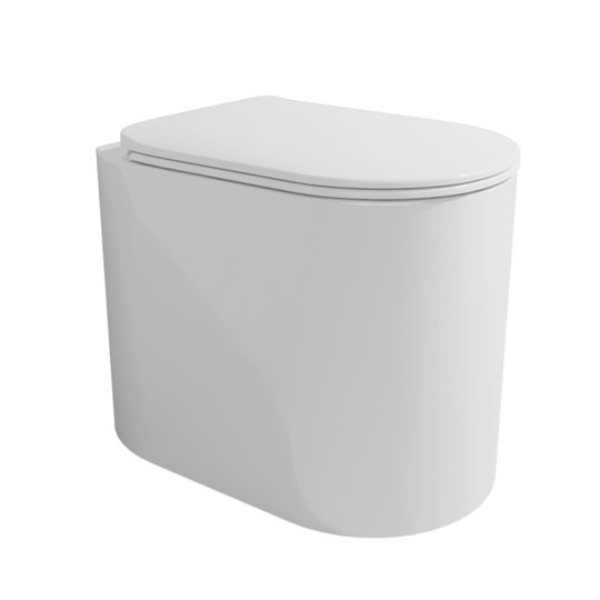 Підлоговий безободковий унітаз Flaminia Astra Goclean®, з сидінням Slim Soft Close, White (AS117G+ASCW05) Підлогові 
