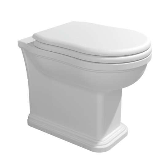 Напольный унитаз Flaminia Efi Plus, с сиденьем Slim Soft Close, Milky White (EF117RLAT+23/CRLAT) Напольные 