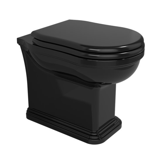 Підлоговий унітаз Flaminia Efi, з сидінням Slim Soft Close, Black (EF117NER+23/CRNER) Підлогові 