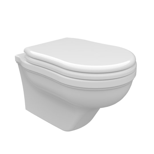 Подвесной унитаз Flaminia Efi, с сиденьем Slim Soft Close, White (EF118+23/CR) Подвесные 