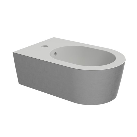 Подвесное биде Flaminia Link, Silver White (5051/BSLP) Подвесные Белый-серебро