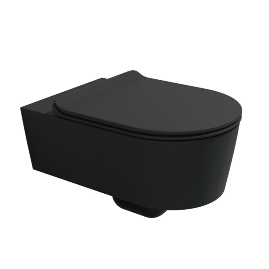 Подвесной унитаз Flaminia Link Goclean, с сиденьем Soft Close, Carbone (5051/WCGCAR+LKCW09CAR) Подвесные 