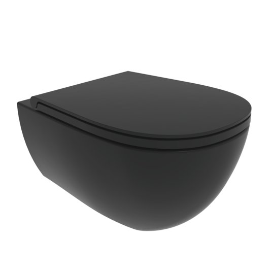 Підвісний унітаз Flaminia IO 2.0 Goclean, із сидінням Soft Close, Carbone (IO118GCAR+IOCW07CAR) Підвісні 