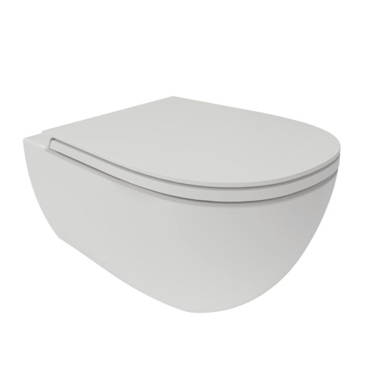 Подвесной унитаз Flaminia IO 2.0 Goclean, с сиденьем Soft Close, Milky White (IO118GLAT+IOCW07LAT) Подвесные 