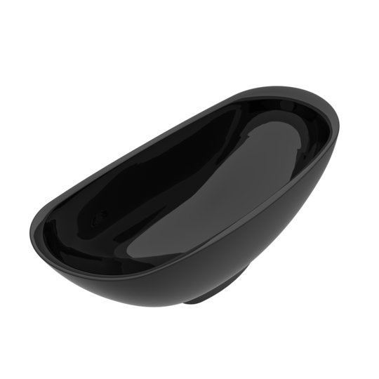 Ванна из искусственного камня отдельностоящая Flaminia IO 165х70 см, Black (IO70SMNE) Flaminia Овальные