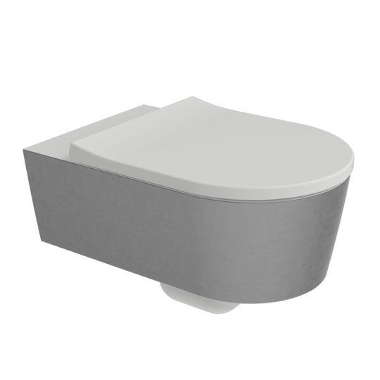 Подвесной унитаз Flaminia Link Goclean, с сиденьем Soft Close, Silver White (5051/WCGSLP+LKCW07) Подвесные 
