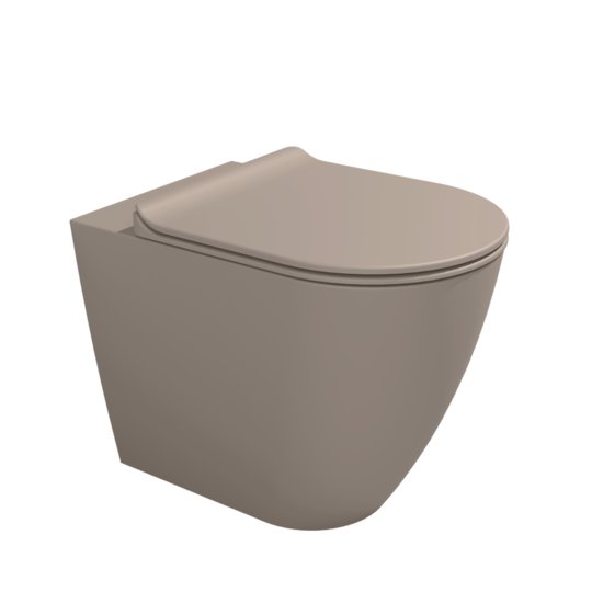 Напольный унитаз Flaminia Link Plus Goclean, с сиденьем Soft Close, Argilla (LK117RGARG+LKCW09ARG) Напольные 