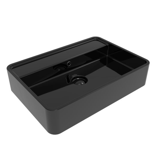 Раковина керамічна підвісна 60х42 см Flaminia Miniwash 60, Black (MW60SNER) Підвісні 