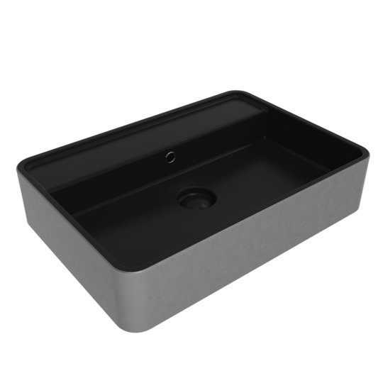 Раковина керамическая подвесная 60х42 см Flaminia Miniwash 60, Silver Black (MW60SSCP) Подвесные Прямоугольные