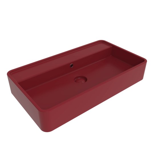 Подвесная керамическая раковина 75х42 см Flaminia Miniwash 75, Rosso Rubens (MW75SRRU) Подвесные Прямоугольные