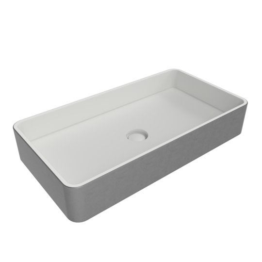 Керамическая раковина 75х40 см Flaminia Miniwash 75, Silver White (MWL75SLP) На столешницу, На тумбу, Накладной Прямоугольные