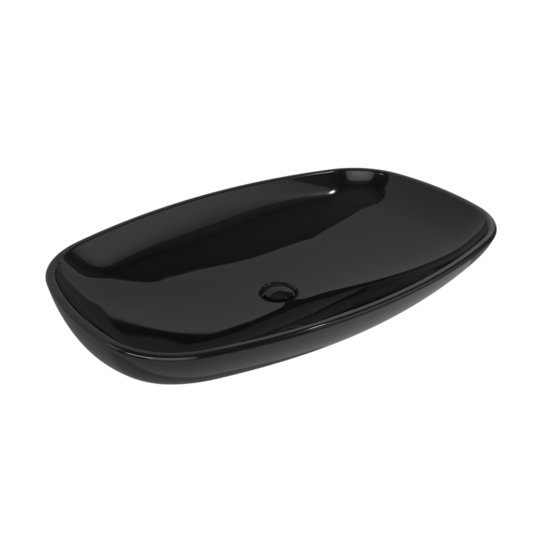 Раковина накладна/підвісна 86х58 см Flaminia Nuda 85, Black (5080NER) На стільницю, На тумбу, Накладної, Підвісні 