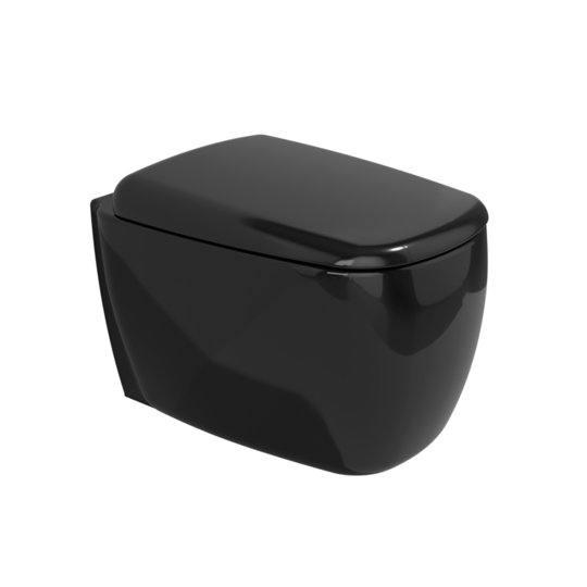 Унітаз підвісний безободковий Flaminia Mono Gosilent, з сидінням Soft Close, Black (MN118SNER+MNCW03NER) Підвісні 