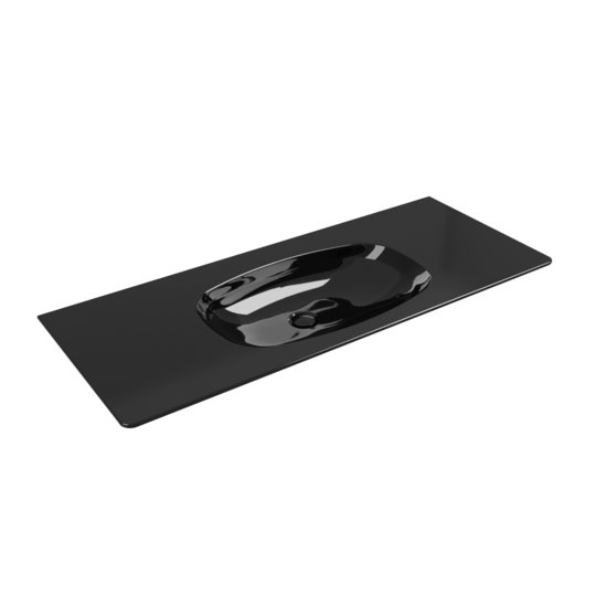 Керамічна раковина 120х48, 5 см Flaminia Nuda Flat 120, Black (ND120LNER) Підвісні 