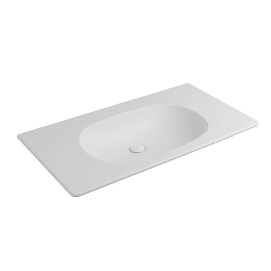 Керамическая раковина 90х48,5хh14 см Flaminia Nuda Flat 90, Milky White (ND90LLAT) Подвесные Прямоугольные