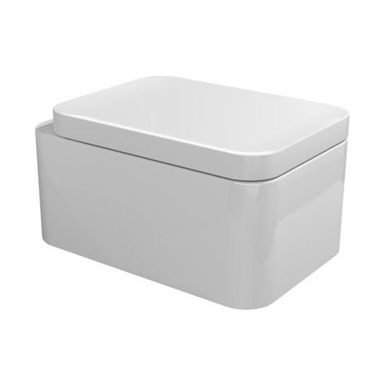 Подвесной безободковый унитаз Flaminia Nile Goclean, с сиденьем Soft Close, White (NL118G+NLCW03) Подвесные 