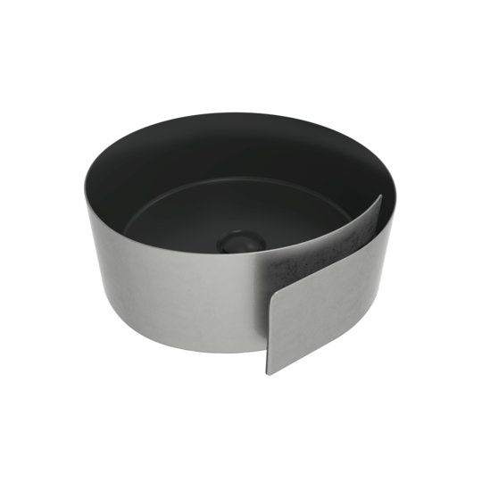Керамічна раковина 44 см Flaminia Roll 44, Silver Black (RL44LSCP) На стільницю, На тумбу, Накладної 