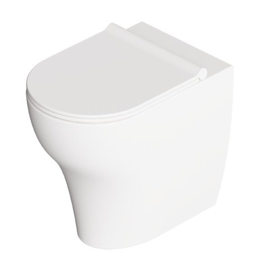 Унитаз напольный безободковый Alice Ceramica UNICA 55, с сиденьем Soft Close, White grossy (32200101 FT+MC2201ES) Напольные 