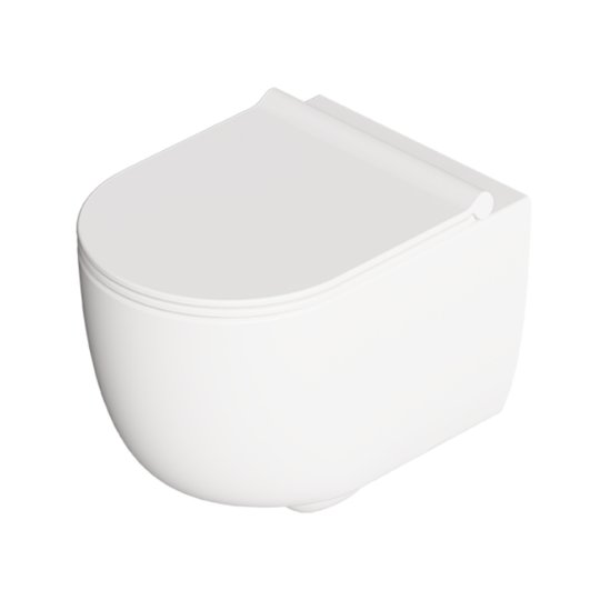 Унитаз подвесной безободковый Alice Ceramica UNICA 50, с сиденьем Soft Close, White grossy (32220101 FI+MC2201ES) Подвесные 