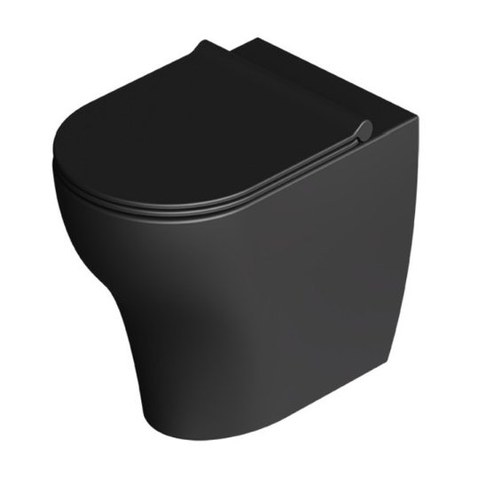 Унитаз напольный безободковый Alice Ceramica UNICA 55, с сиденьем Soft Close, Black matte (32200108 FT+MC2208ES) Напольные 