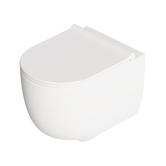 Унитаз подвесной безободковый Alice Ceramica UNICA 50, с сиденьем Soft Close, White matt (32220109 FI+MC2209ES) Подвесные 