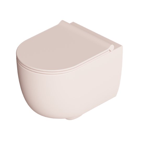 Унітаз підвісний безободковий Alice Ceramica UNICA 50, з сидінням Soft Close, Rosa matt (32220137 FI+MC2237ES) Підвісні 