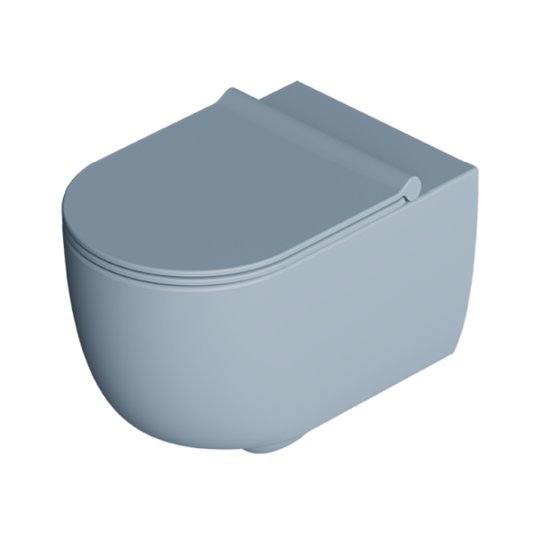 Унітаз підвісний безободковий Alice Ceramica UNICA 55, з сидінням Soft Close, Laguna matt (32240145 FI+MC2245ES) Підвісні 
