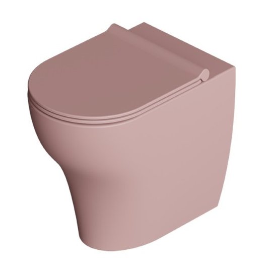 Унитаз напольный безободковый Alice Ceramica UNICA 55, с сиденьем Soft Close, Malva matt (32200147 FT+MC2247ES) Напольные 