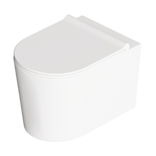 Унитаз подвесной безободковый Alice Ceramica Form, с сиденьем Soft Close, White matt (22300109 FI+MC2209ES) Подвесные 