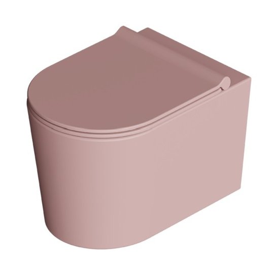 Унитаз подвесной безободковый Alice Ceramica Form, с сиденьем Soft Close, Malva matt (22300147 FI+MC2247ES) Подвесные 