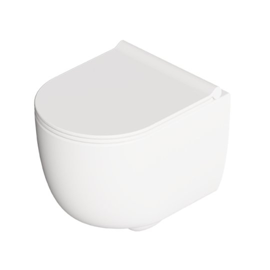 Унітаз підвісний безободковий Alice Ceramica UNICA 47, з сидінням Soft Close, White grossy (32247101 FI+MC2201ES) Підвісні 