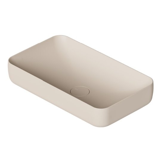 Накладная раковина 60х35 см Alice Ceramica Form, Sabbia matt (22410144) На столешницу, На тумбу, Накладной Прямоугольные