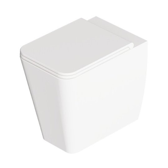 Унітаз підлоговий безободковий Alice Ceramica Hide Square, з сидінням Soft Close, White grossy (31190101 FT+MC3101SQS) Підлогові 