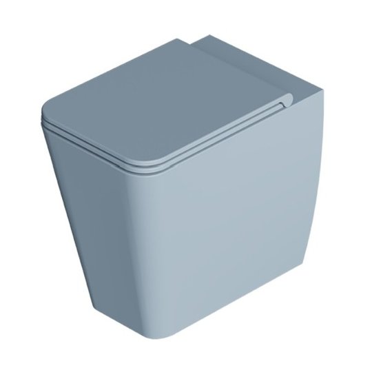Унітаз підлоговий безободковий Alice Ceramica Hide Square, з сидінням Soft Close, Laguna matt (31190145 FT+MC3145SQS) Підлогові 