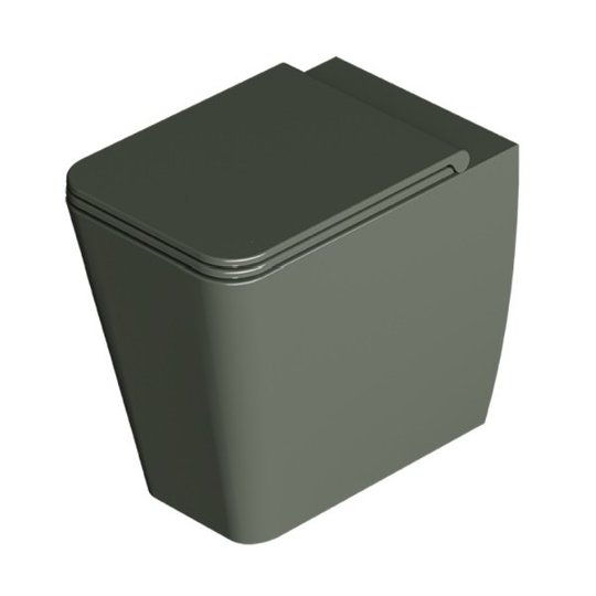 Унитаз напольный безободковый Alice Ceramica Hide Square, с сиденьем Soft Close, Pino grossy (31190195 FT+MC3195SQS) Напольные 
