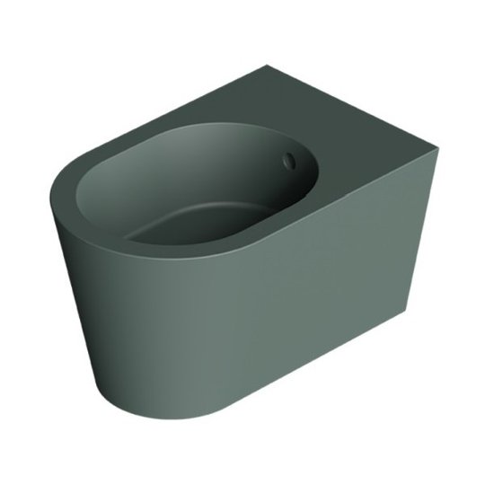Подвесное биде Alice Ceramica Hide Round, Verde Alpi matt (31180139 FI) Подвесные Зеленый, Зеленый матовый