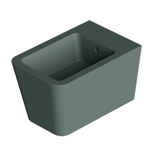 Подвесное биде Alice Ceramica Hide Square, Verde Alpi matt (31220139 FI) Подвесные Зеленый, Зеленый матовый