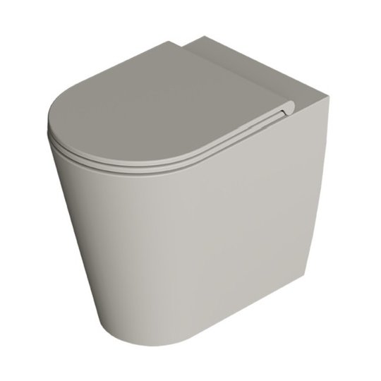 Унітаз підлоговий безободковий Alice Ceramica Hide Round, з сидінням Soft Close, Grigio matt (31150119 FT+MC3119S) Підлогові 