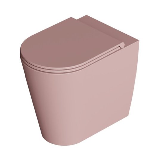Унітаз для підлоги безободковий Alice Ceramica Hide Round, з сидінням Soft Close, Malva matt (31150147 FT+MC3147S) Підлогові 