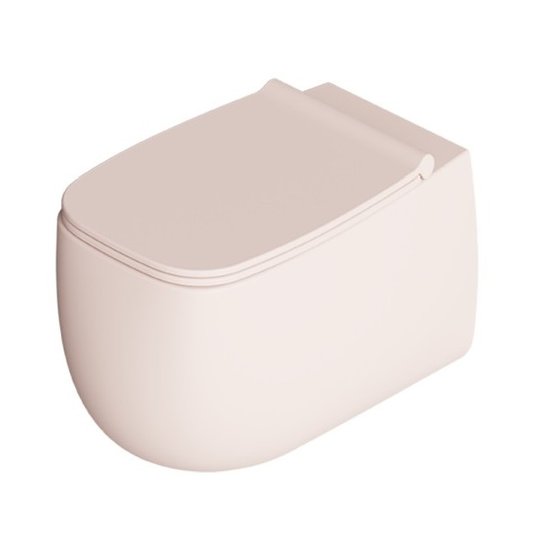 Унітаз підвісний безободковий Alice Ceramica Nur, з сидінням Soft Close, Rosa matt (33120137 FI+MC3337S) Підвісні 
