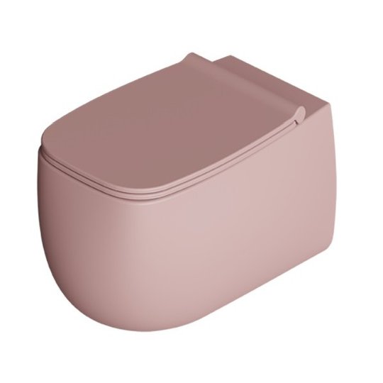 Унітаз підвісний безободковий Alice Ceramica Nur, з сидінням Soft Close, Malva matt (33120147 FI+MC3347S) Підвісні 