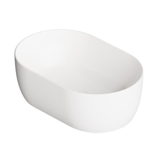 Накладная раковина 55х35 см Alice Ceramica Unica, White grossy (32120101) На столешницу, На тумбу, Накладной Овальные