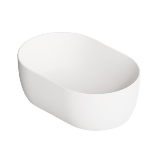Накладная раковина 55х35 см Alice Ceramica Unica, White matt (32120109) На столешницу, На тумбу, Накладной Овальные