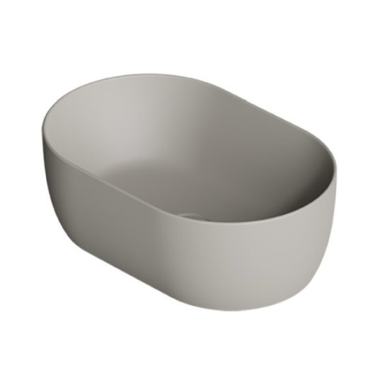 Накладная раковина 55х35 см Alice Ceramica Unica, Grigio matt (32120119) На столешницу, На тумбу, Накладной Овальные