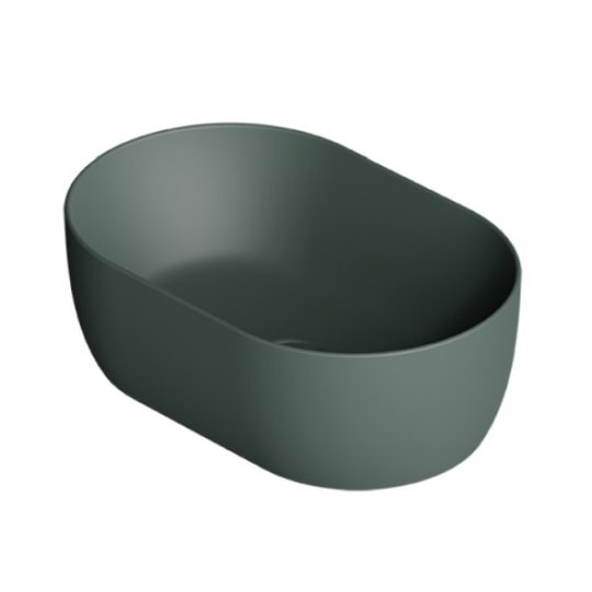 Накладная раковина 55х35 см Alice Ceramica Unica, Verde Alpi matt (32120139) На столешницу, На тумбу, Накладной Овальные
