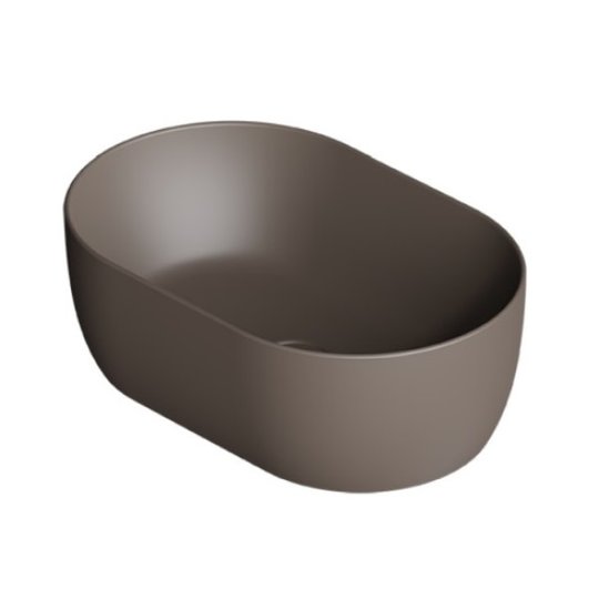 Накладная раковина 55х35 см Alice Ceramica Unica, Caffe matt (32120143) На столешницу, На тумбу, Накладной Овальные