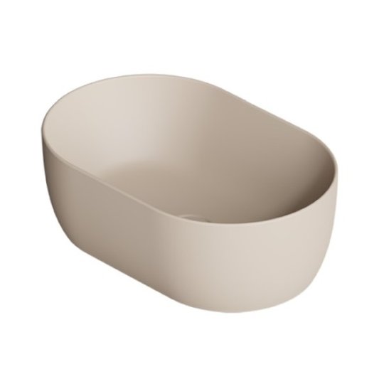 Накладная раковина 55х35 см Alice Ceramica Unica, Sabbia matt (32120144) На столешницу, На тумбу, Накладной Овальные