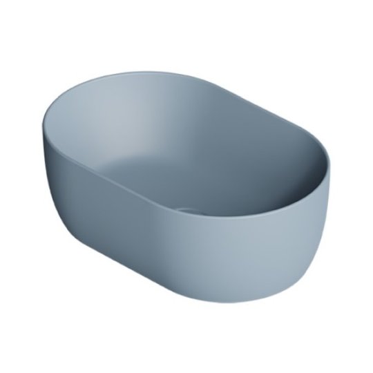 Накладная раковина 55х35 см Alice Ceramica Unica, Laguna matt (32120145) На столешницу, На тумбу, Накладной Овальные
